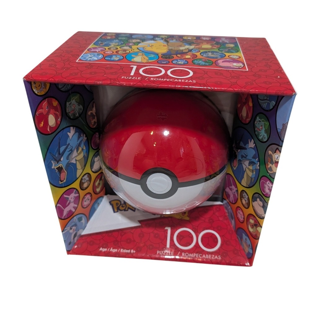 Pokemon 100 Piece Jigsaw Puzzle Poke Ball Tin Buffalo Games 39080 Pikachu Eevee